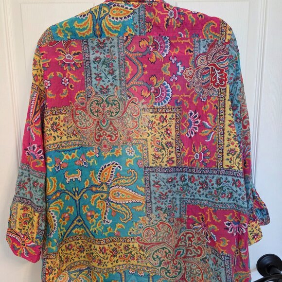 Lauren Ralph Lauren Paisley Print Ladies Blouse - Picture 2 of 4